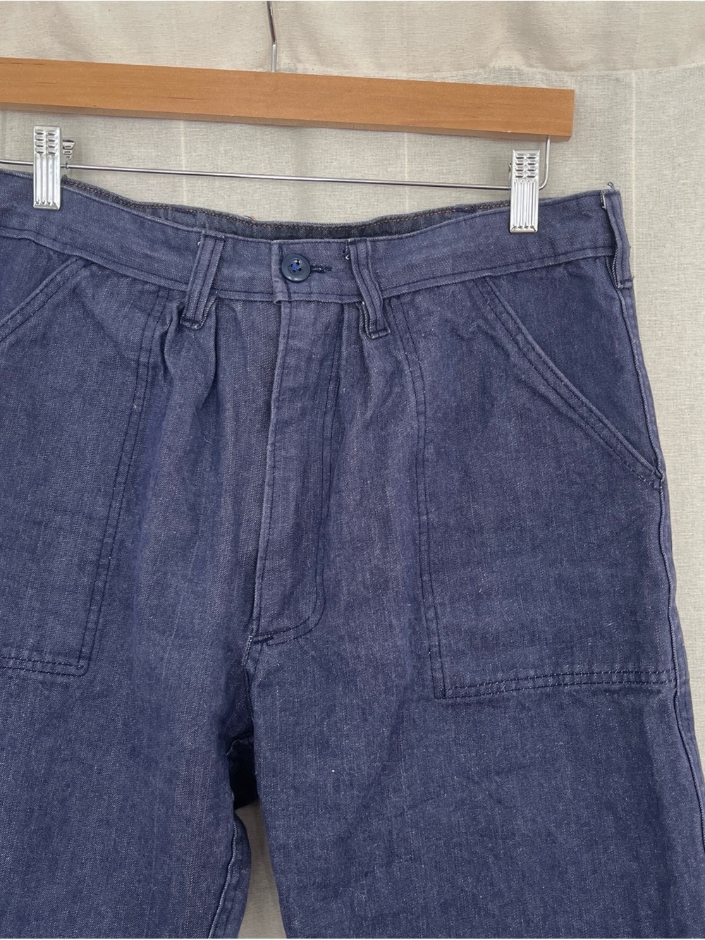 Dark Indigo Denim Utility Pants